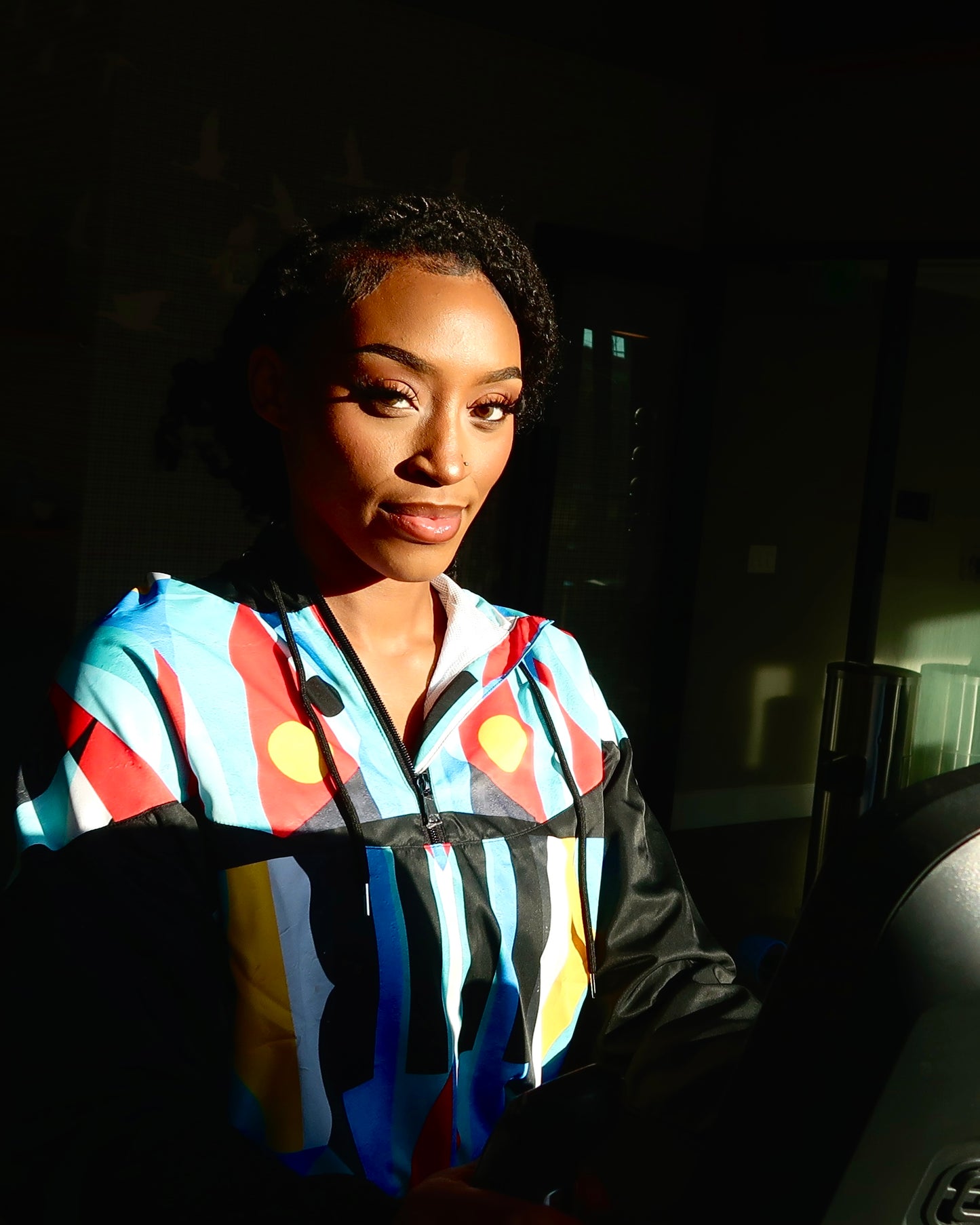 Azul Women's Cropped Windbreaker