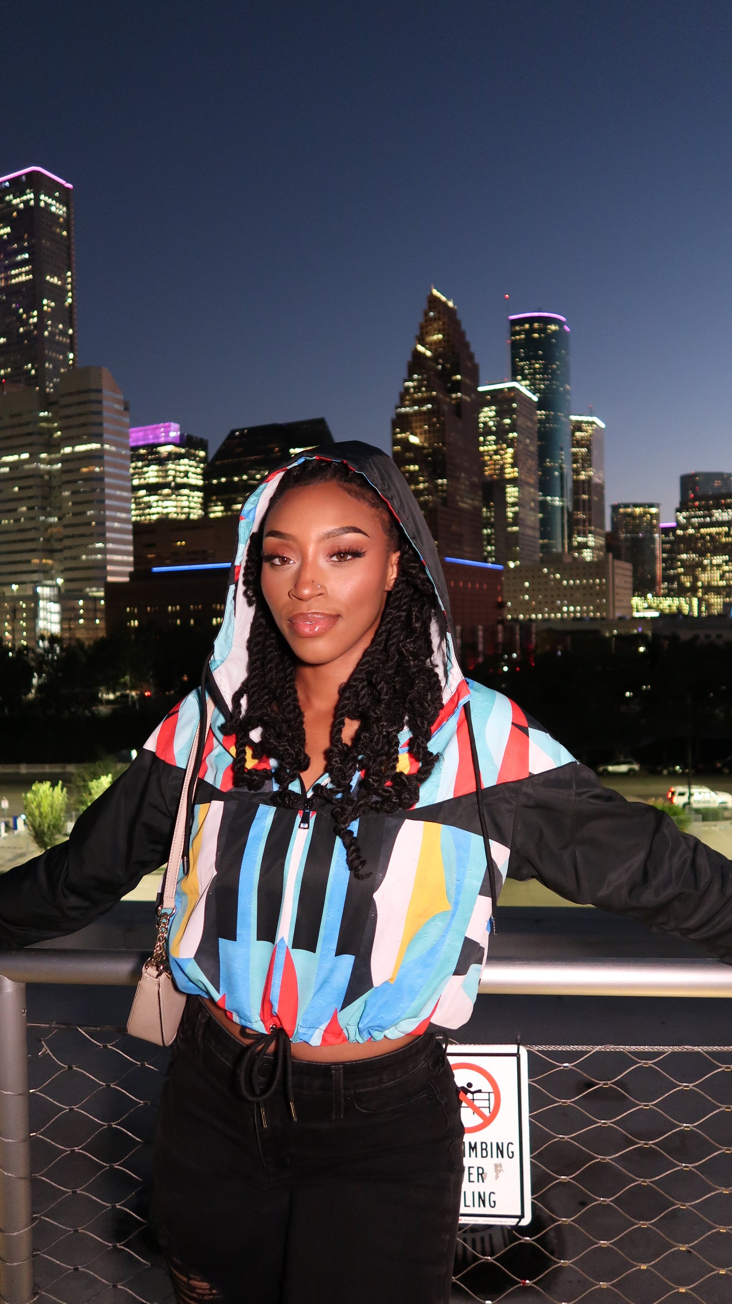 Azul Women's Cropped Windbreaker